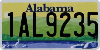 AL license plate 1AL9235