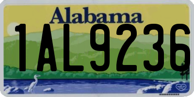 AL license plate 1AL9236