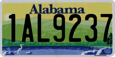 AL license plate 1AL9237