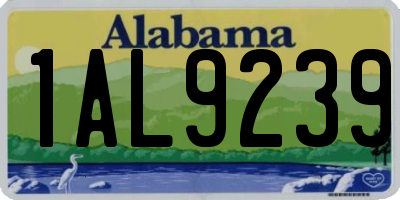 AL license plate 1AL9239