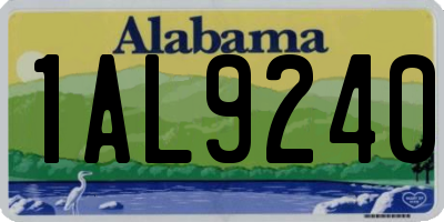 AL license plate 1AL9240