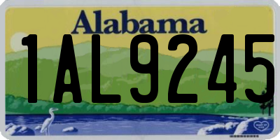 AL license plate 1AL9245