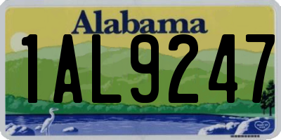 AL license plate 1AL9247