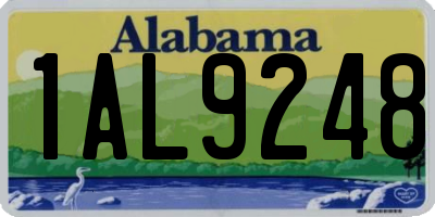 AL license plate 1AL9248