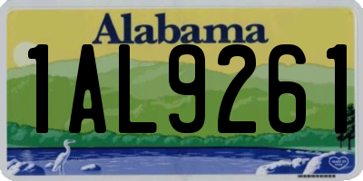 AL license plate 1AL9261