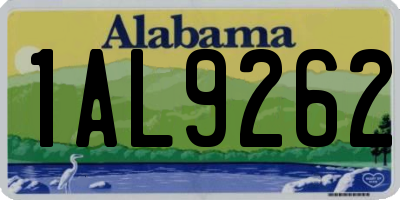 AL license plate 1AL9262