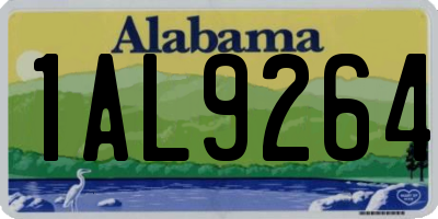 AL license plate 1AL9264