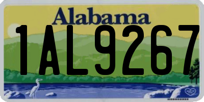 AL license plate 1AL9267