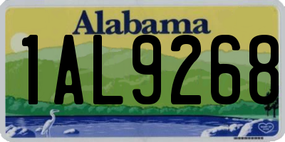 AL license plate 1AL9268