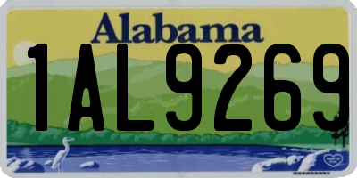 AL license plate 1AL9269