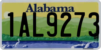 AL license plate 1AL9273