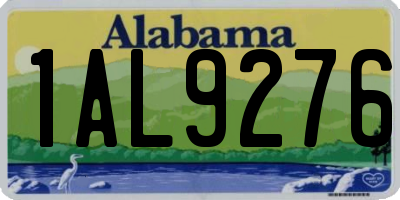 AL license plate 1AL9276