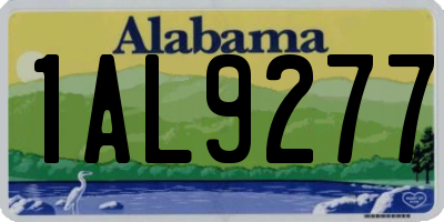 AL license plate 1AL9277