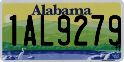 AL license plate 1AL9279