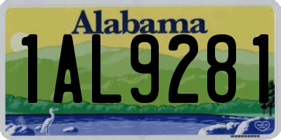 AL license plate 1AL9281