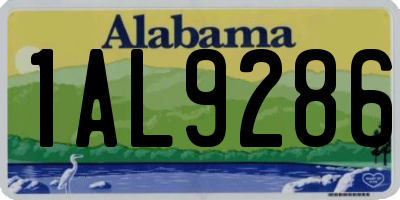 AL license plate 1AL9286