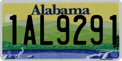 AL license plate 1AL9291