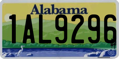 AL license plate 1AL9296