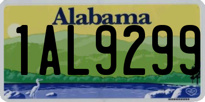 AL license plate 1AL9299