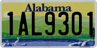 AL license plate 1AL9301