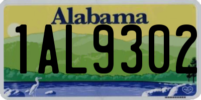 AL license plate 1AL9302