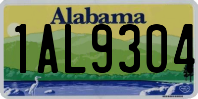 AL license plate 1AL9304