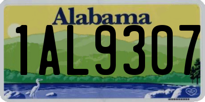 AL license plate 1AL9307