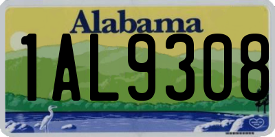 AL license plate 1AL9308