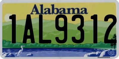 AL license plate 1AL9312