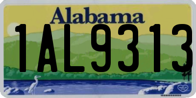 AL license plate 1AL9313