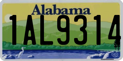 AL license plate 1AL9314