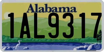 AL license plate 1AL9317