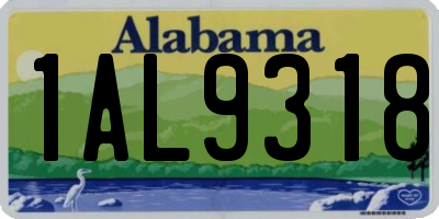 AL license plate 1AL9318