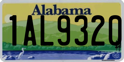 AL license plate 1AL9320