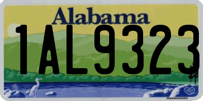 AL license plate 1AL9323