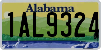AL license plate 1AL9324