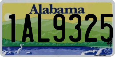 AL license plate 1AL9325