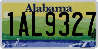 AL license plate 1AL9327