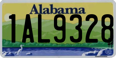 AL license plate 1AL9328