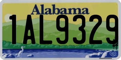 AL license plate 1AL9329