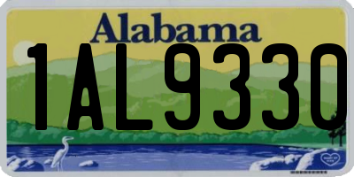 AL license plate 1AL9330