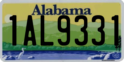 AL license plate 1AL9331