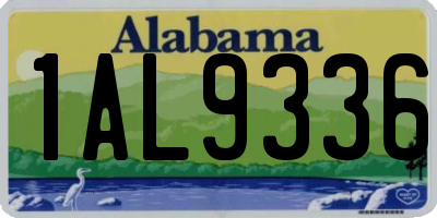 AL license plate 1AL9336
