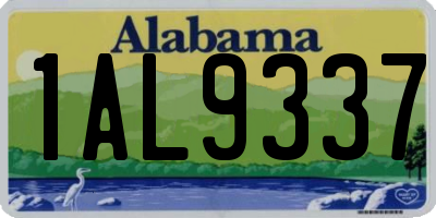 AL license plate 1AL9337