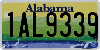AL license plate 1AL9339
