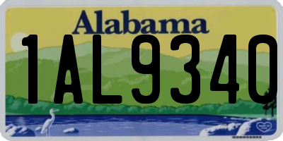 AL license plate 1AL9340