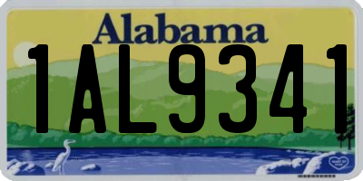 AL license plate 1AL9341