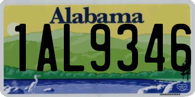 AL license plate 1AL9346