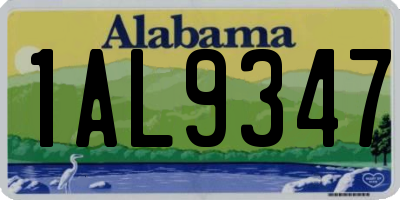 AL license plate 1AL9347