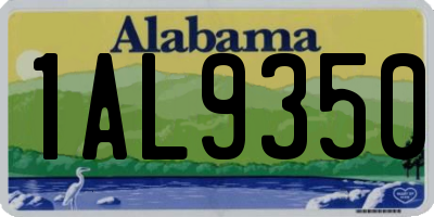 AL license plate 1AL9350